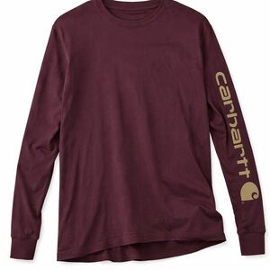 Carhartt Men's Burgundy Long Sleeve Tee